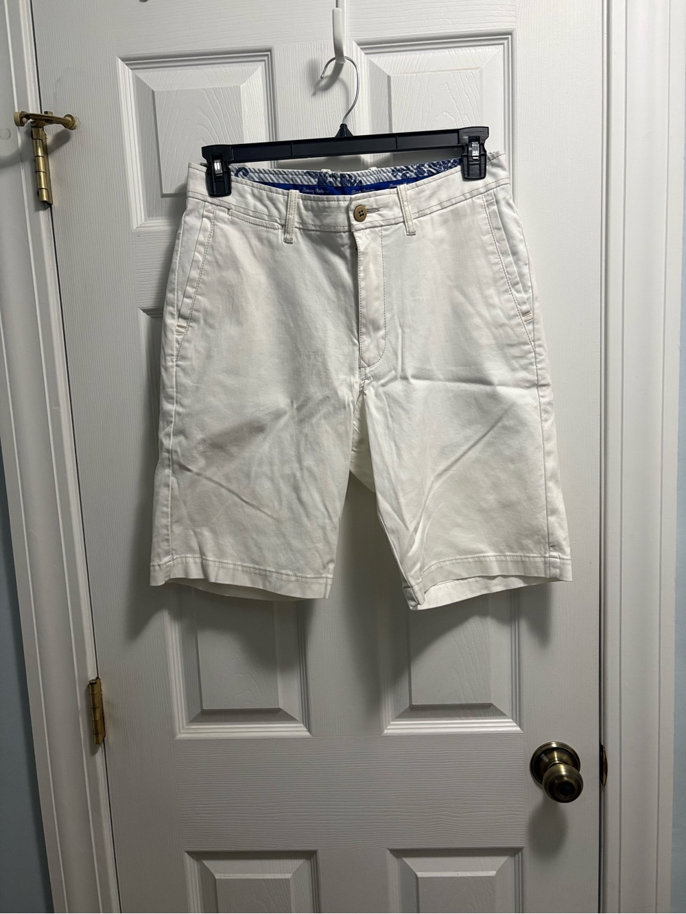 Tommy Bahama White Flat Front Men's Shorts